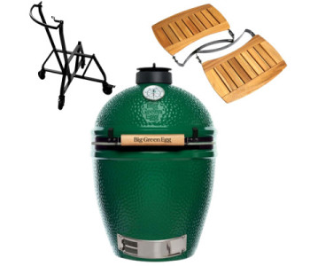 Комплект Big Green Egg Гриль L 117632 + Гніздо з ручкою L + Крила для гриля L